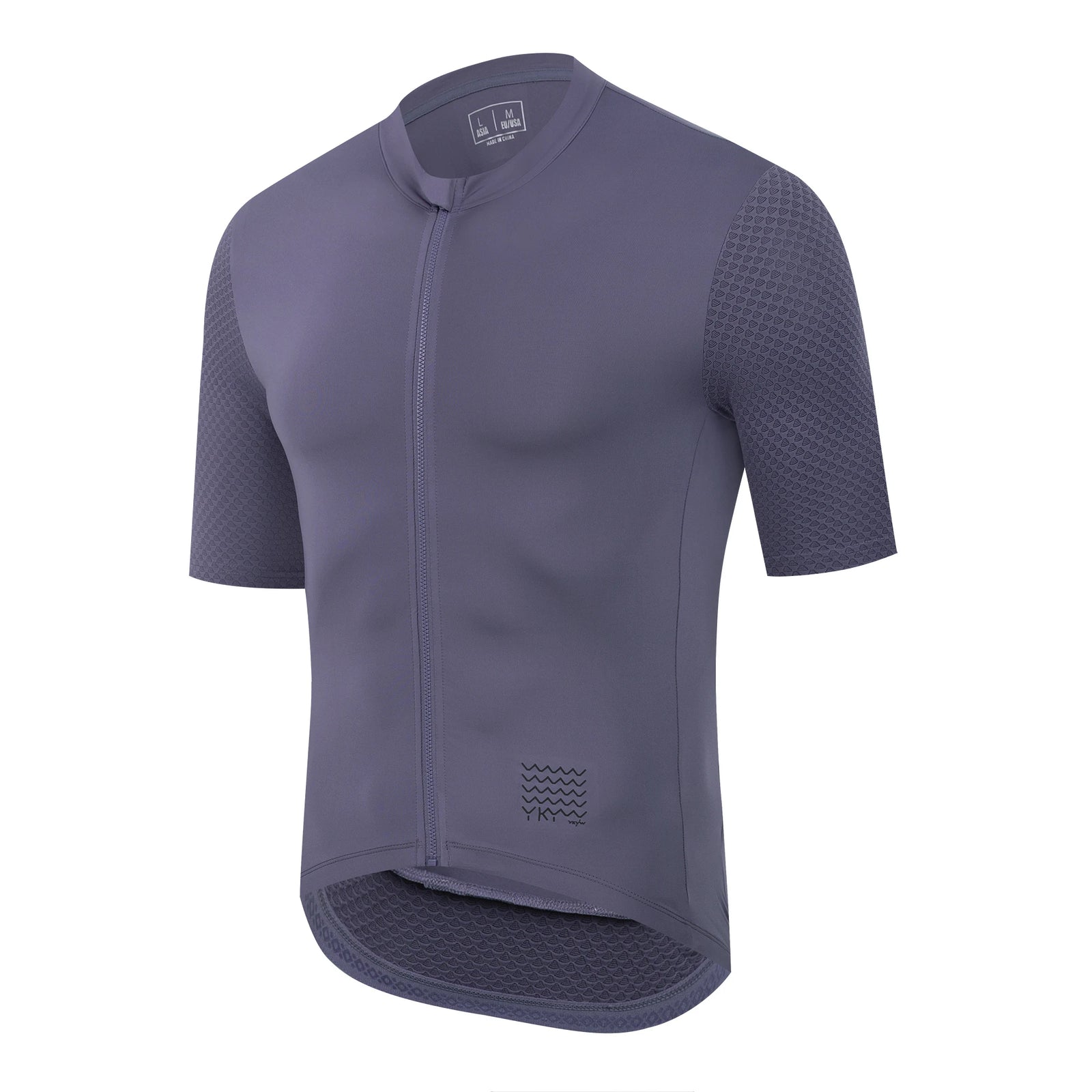 Men's Short Sleeve Full-Zip Cycling Jersey with Rear Storage Pockets