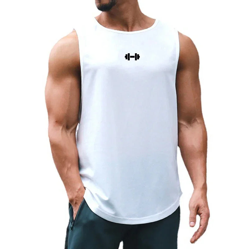 Curved Hem Training Sleeveless Tank Top For Sports Outfits