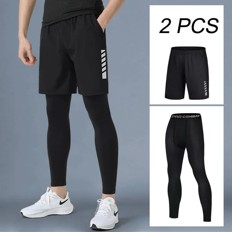 Men's Fitted Training Leggings for Gym and Running