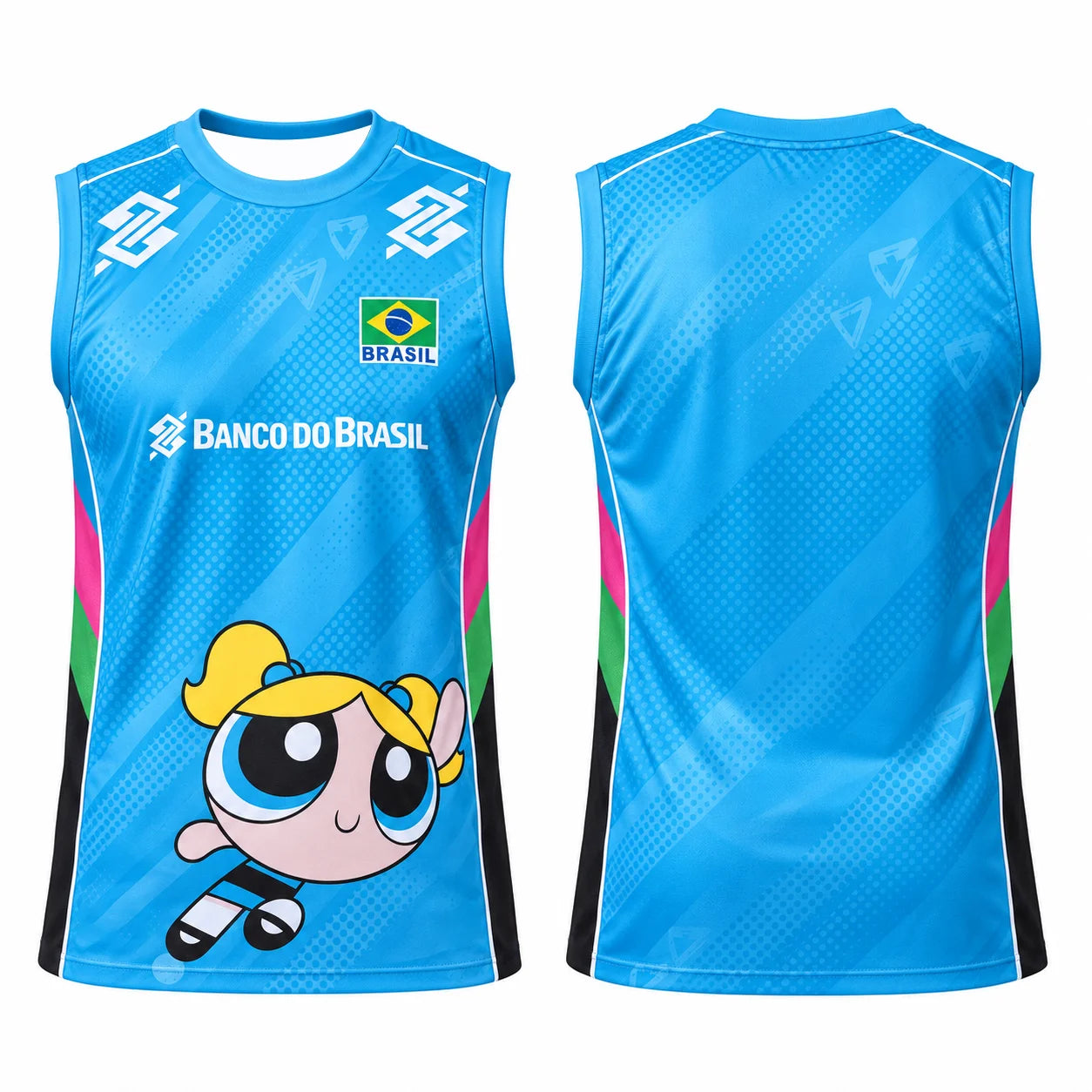 Brazil Cartoon Volleyball Sleeveless Tank Top For Sports Outfits