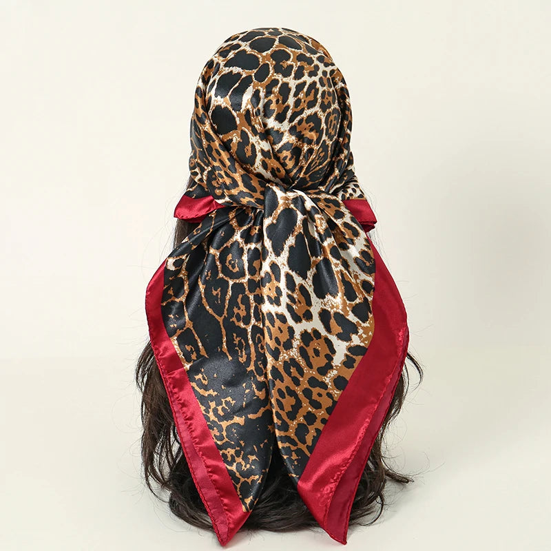 Printed Square Scarf with Ornate Paisley Pattern Options