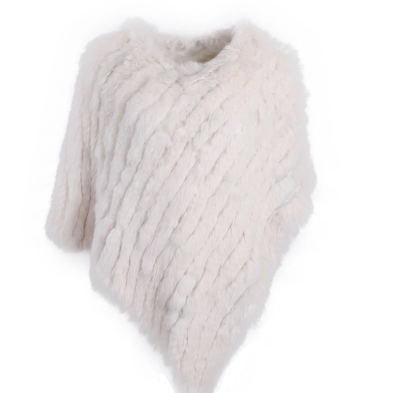 Textured Pointed Hem Poncho for Layering over Outfits