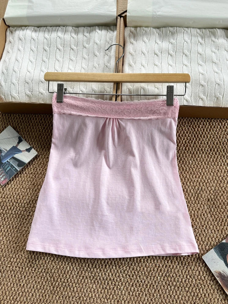 Women's Cotton Camisole and Bandeau Tops with Lace and Ruched Style Options