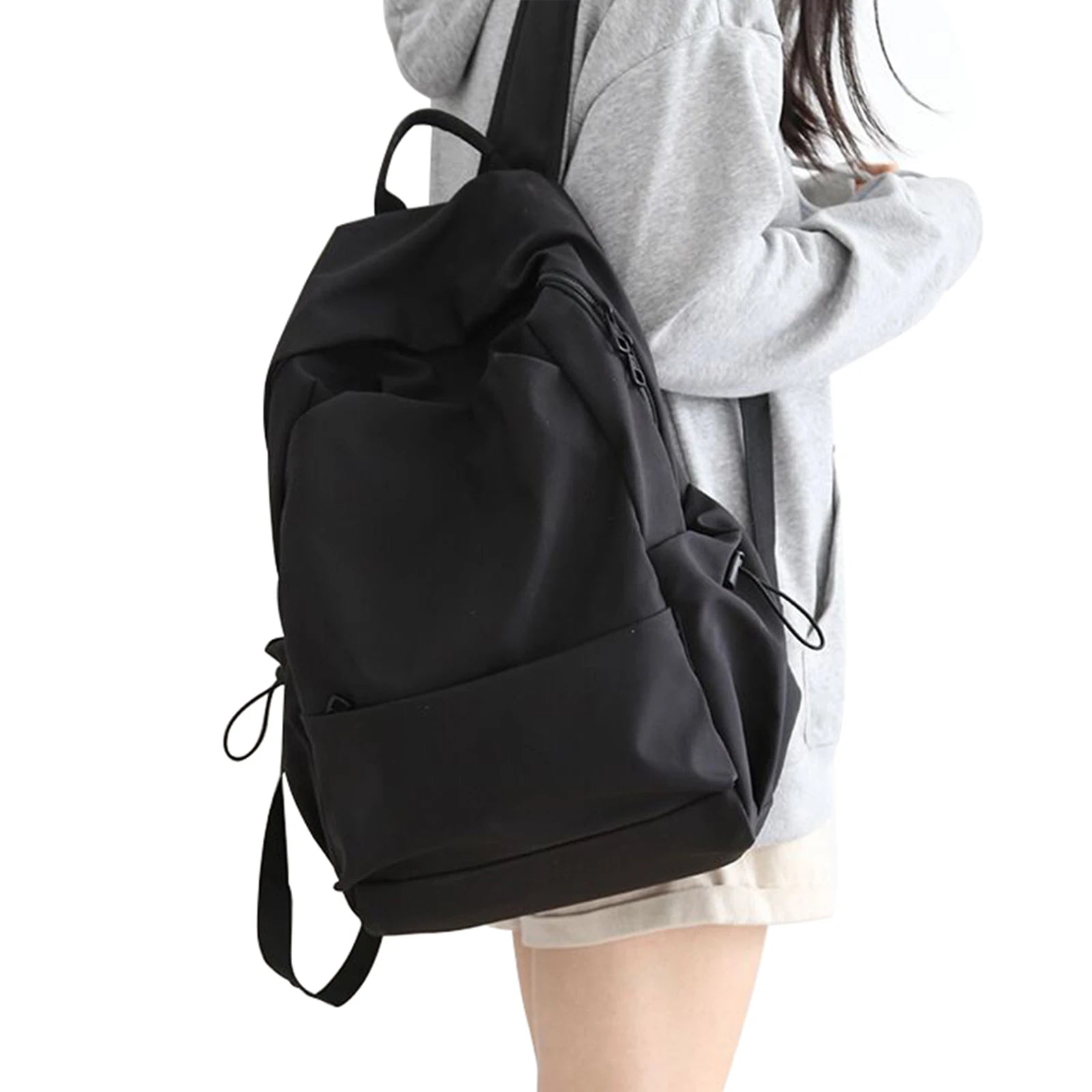 Casual Student Backpack with Front Pocket for Campus and Daily Carry