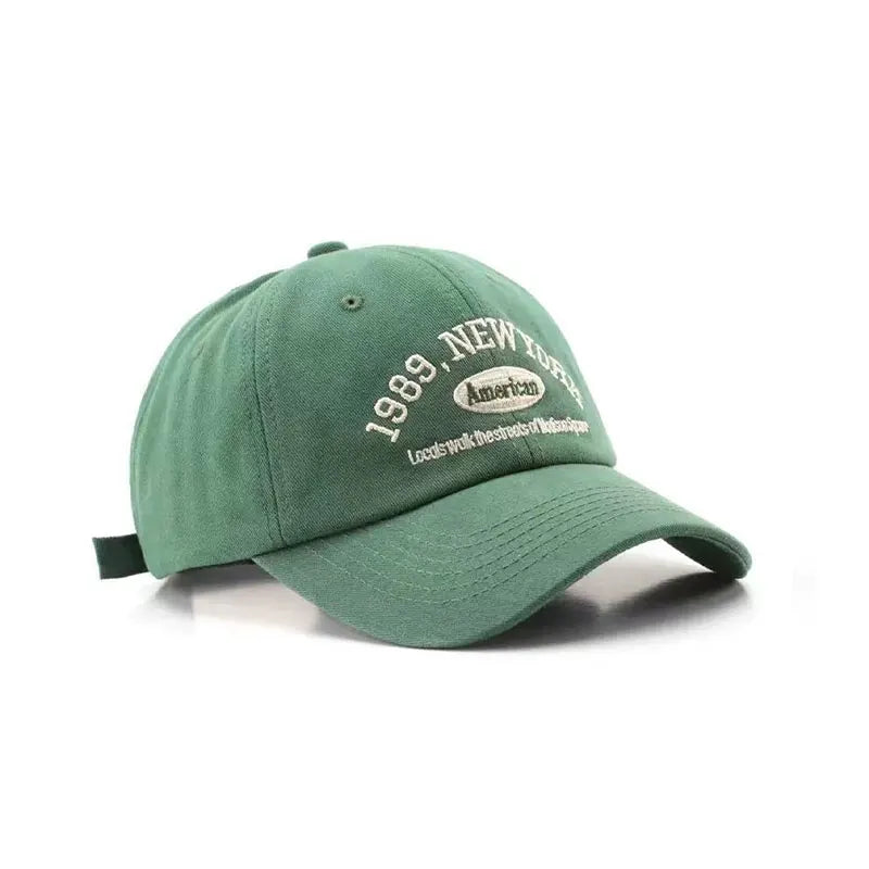 Letter Embroidered Baseball Cap with Curved Brim Styling