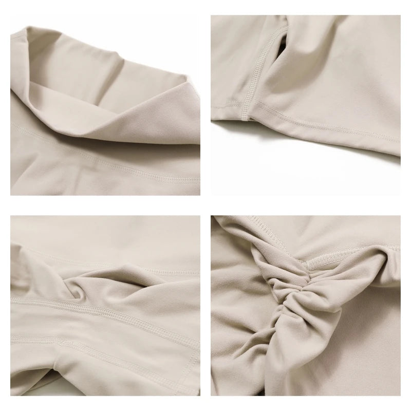 Women's Ruched Back High Waist Nylon Blend Shorts for Yoga