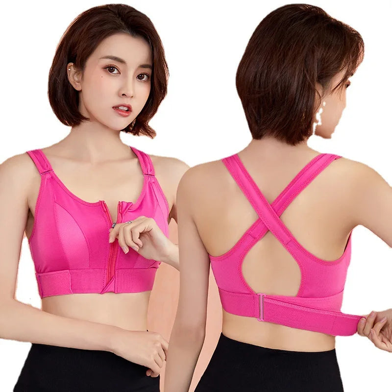 Women's Zip-Front Sports Bra