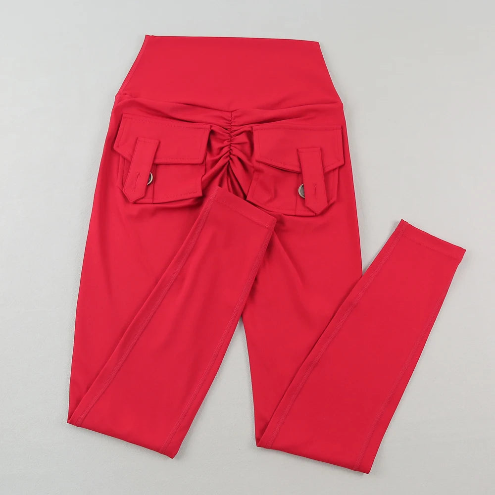Women's Back Pocket Full Length Leggings For Workout Outfits
