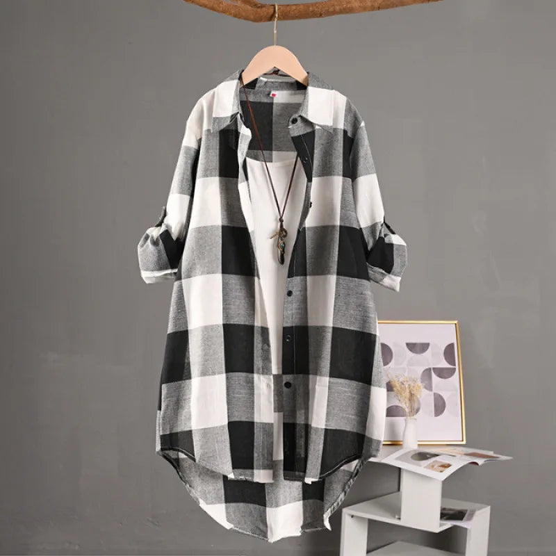 Women's Checked Long Sleeve Shirt
