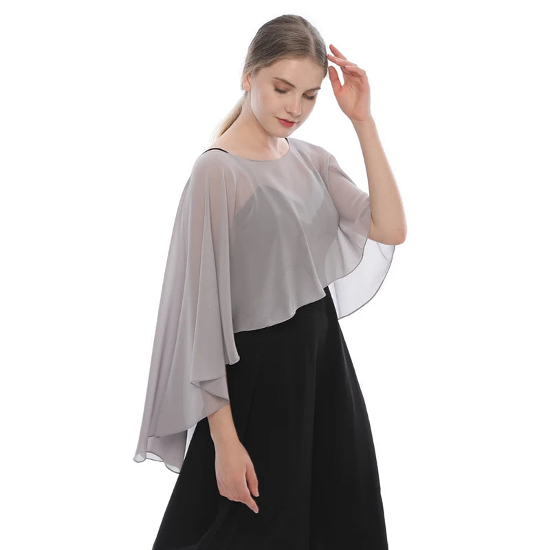 Sheer Long Draped Wrap Scarf for Layering over Outfits