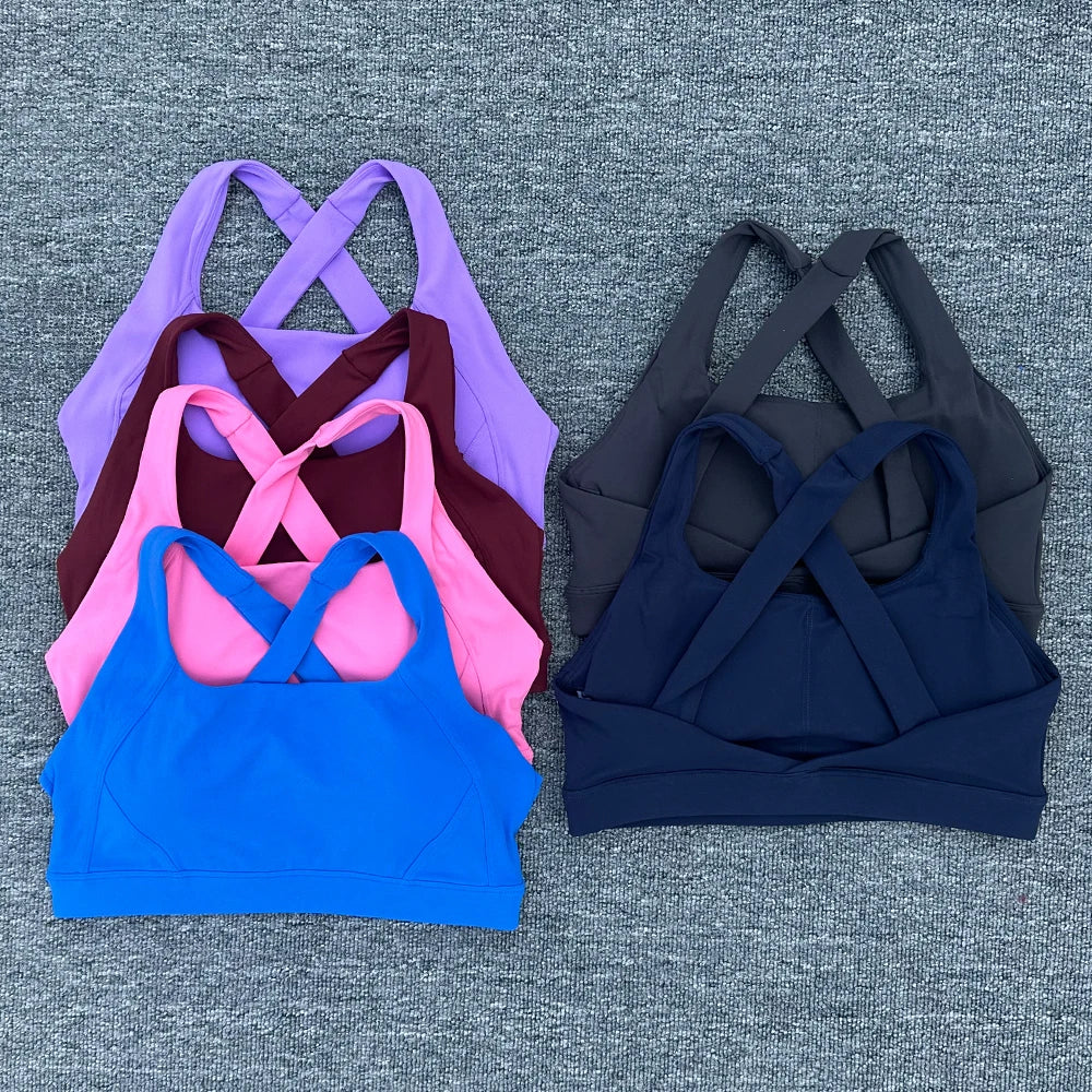 Women's Wide Cross Strap Sports Bra