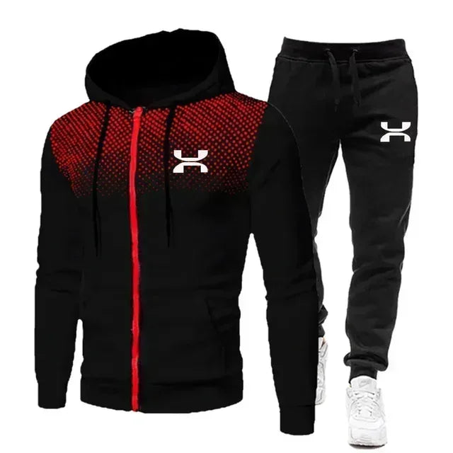 Long Sleeve Sports Sweatshirt and Jogger Pants Tracksuit Set