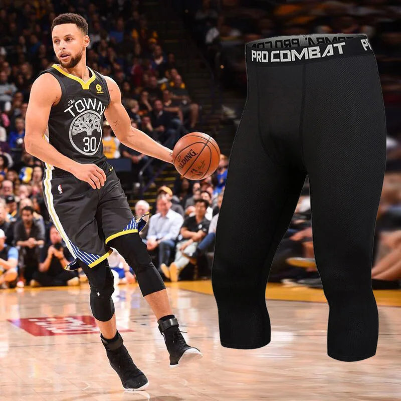 Men's Cropped Fitted Training Leggings For Everyday Wear