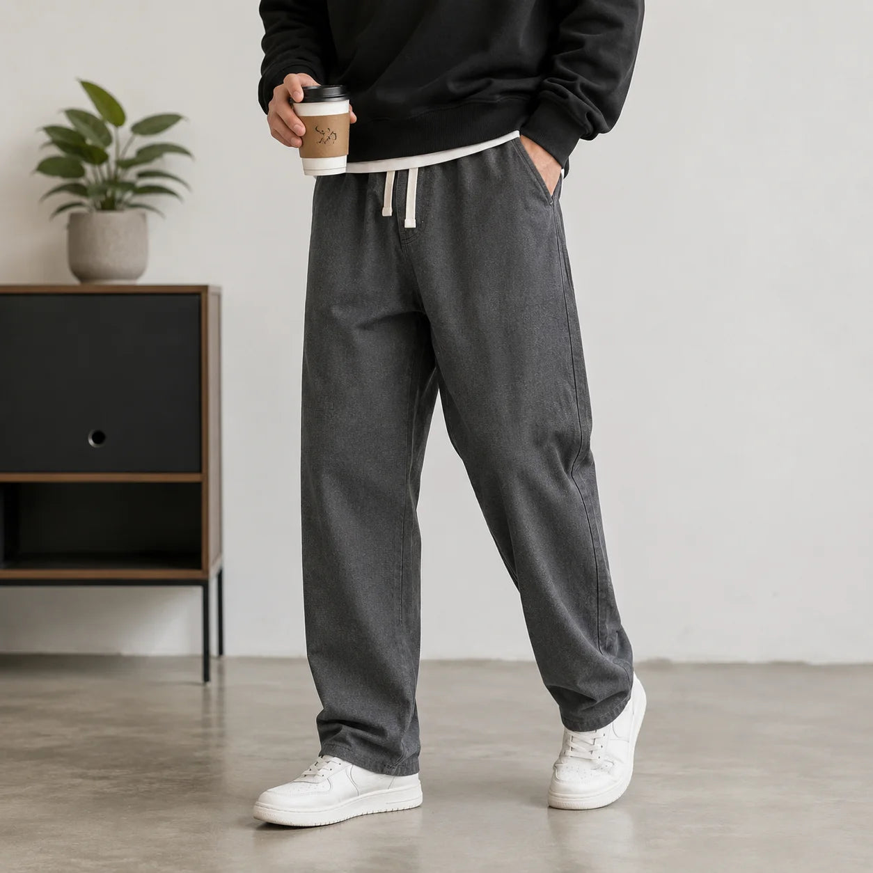 Men's Wide Leg Denim Jeans for Casual Everyday Wear