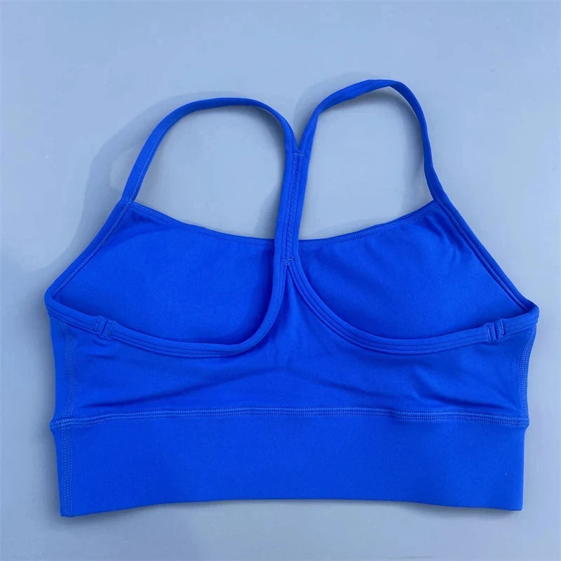 Women's Thin Strap Scoop Neck Sports Bra