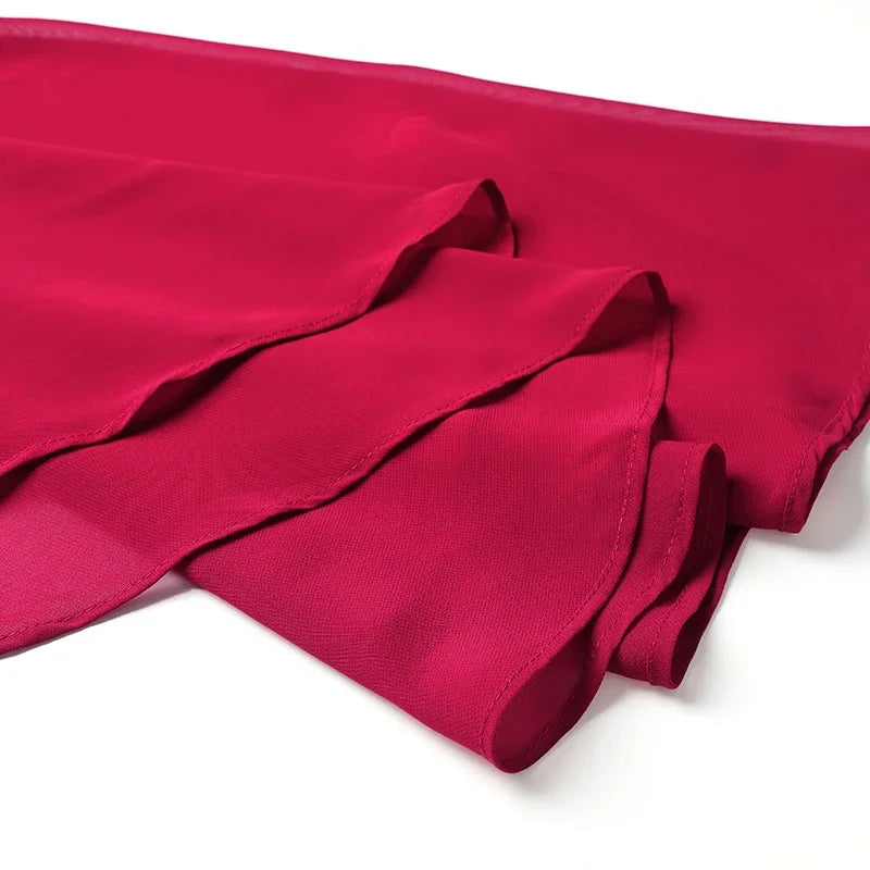 Women's Long Chiffon Ballet Wrap Skirt with Adjustable Buckle Waist