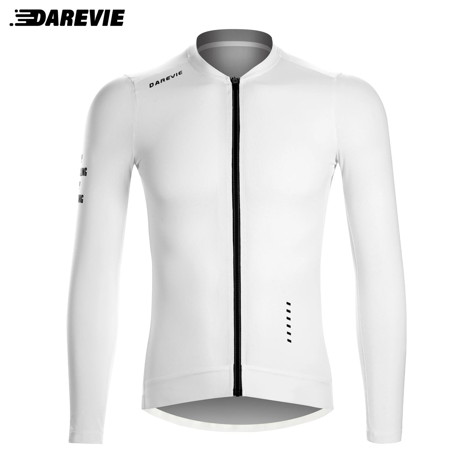 Unisex Long Sleeve Cycling Jersey with Full Zipper and Pocket Details