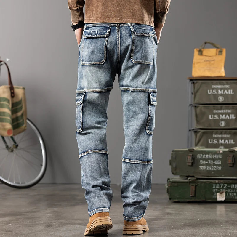 Men's Wide Leg Denim Jeans for Casual Everyday Wear