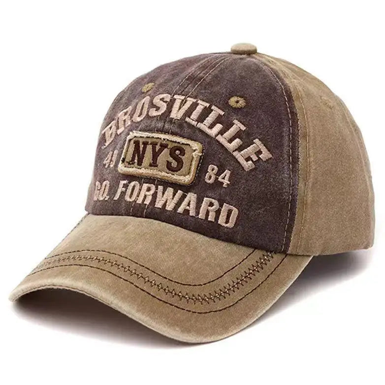 Washed Look Letter Baseball Cap with Adjustable Back
