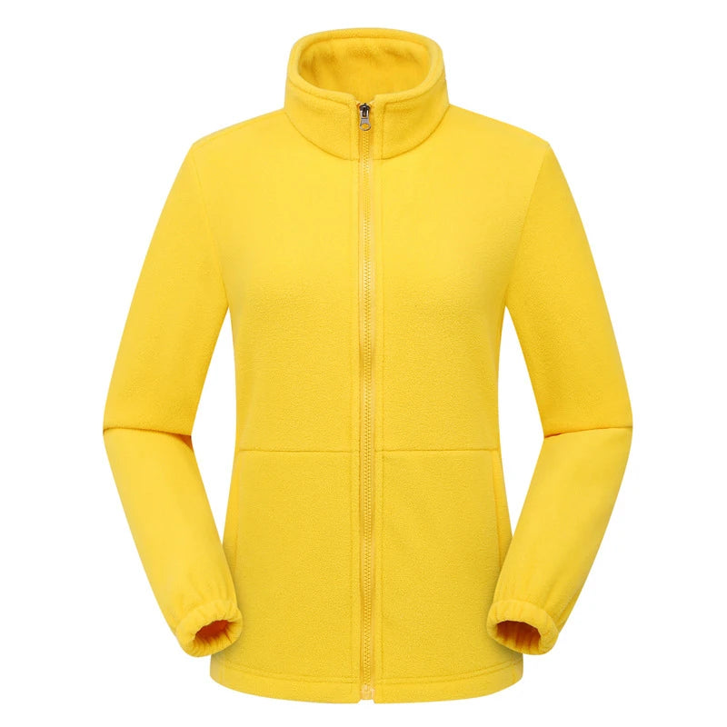 Long Sleeve Full Zip Fleece Outdoor Jacket with Pockets