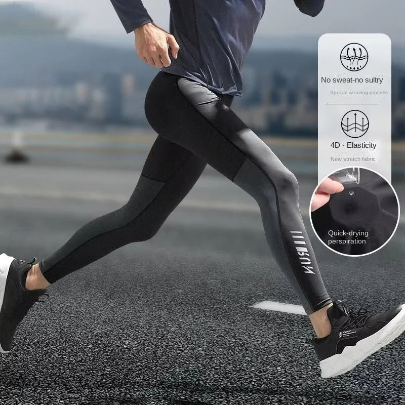 Men's Fitted Training Leggings for Gym and Running