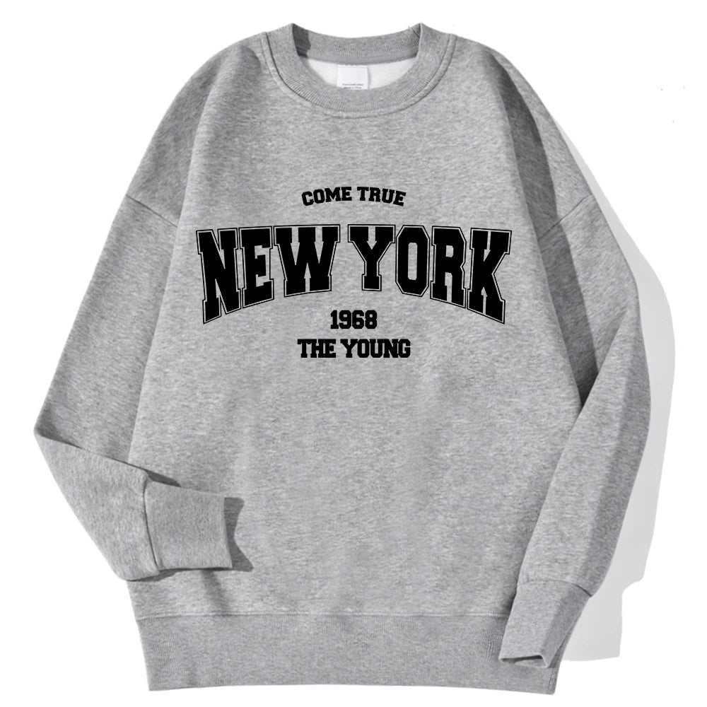 Letter Graphic Long Sleeve Pullover Casual Sweatshirt for Layering