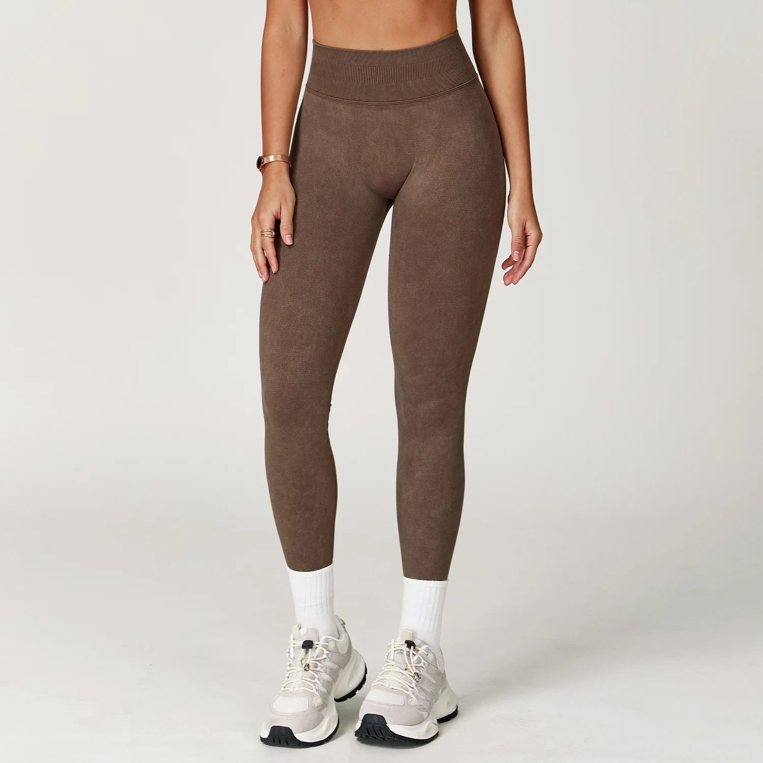 Women's Textured Full Length Leggings For Workout Outfits