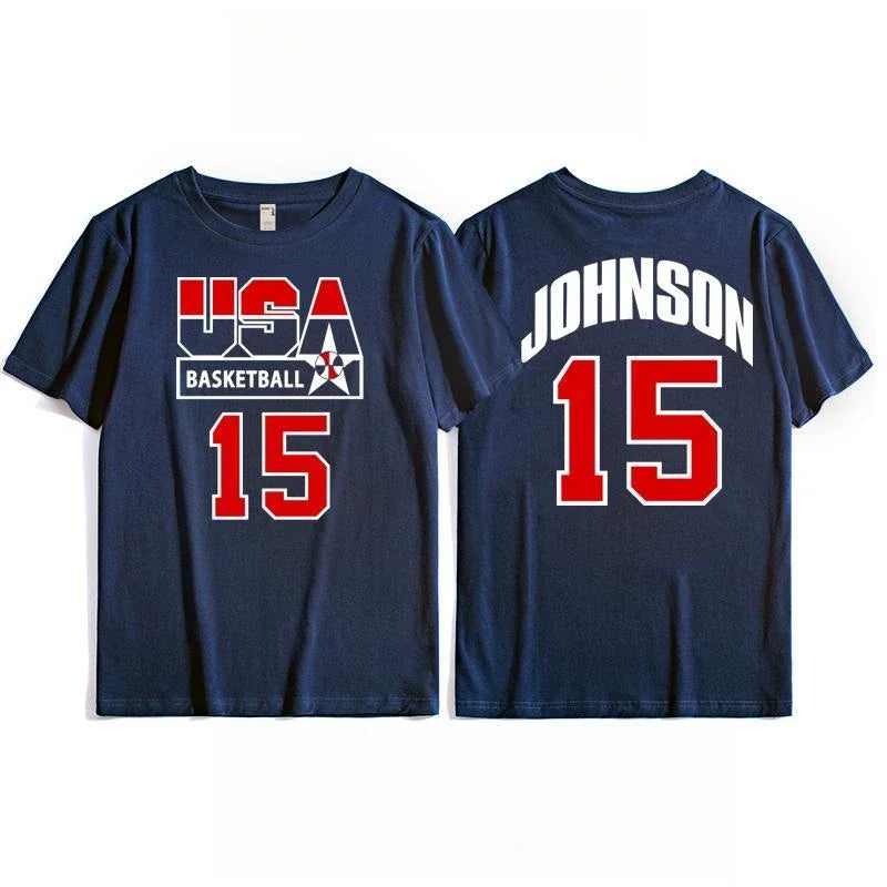 USA Basketball Number Short Sleeve T-shirt For Sports Outfits