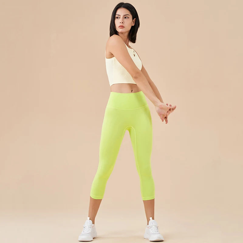 Women's High Waist Capri Leggings For Workout Outfits