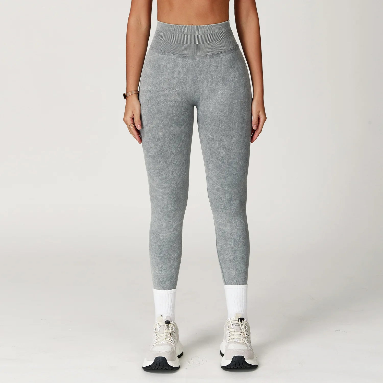 Women's Textured Full Length Leggings For Workout Outfits