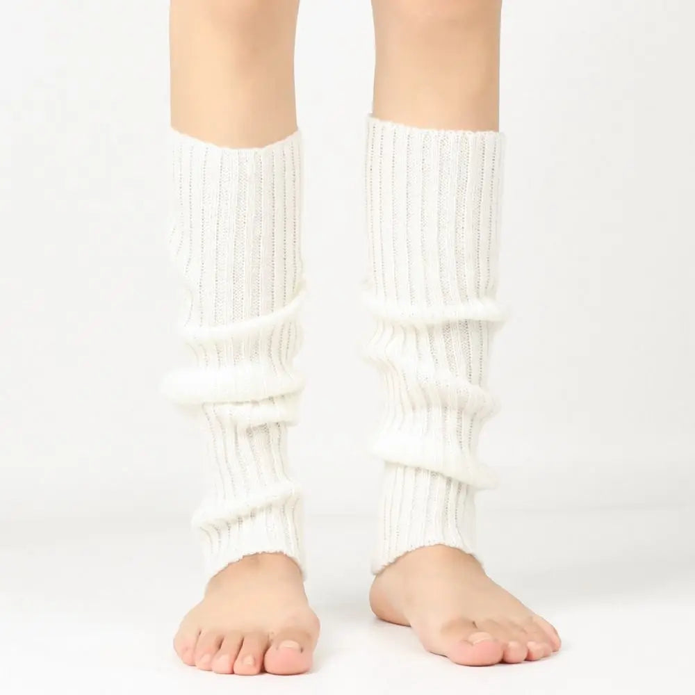 Colorful Ribbed Leg Warmers with Solid and Rainbow Options