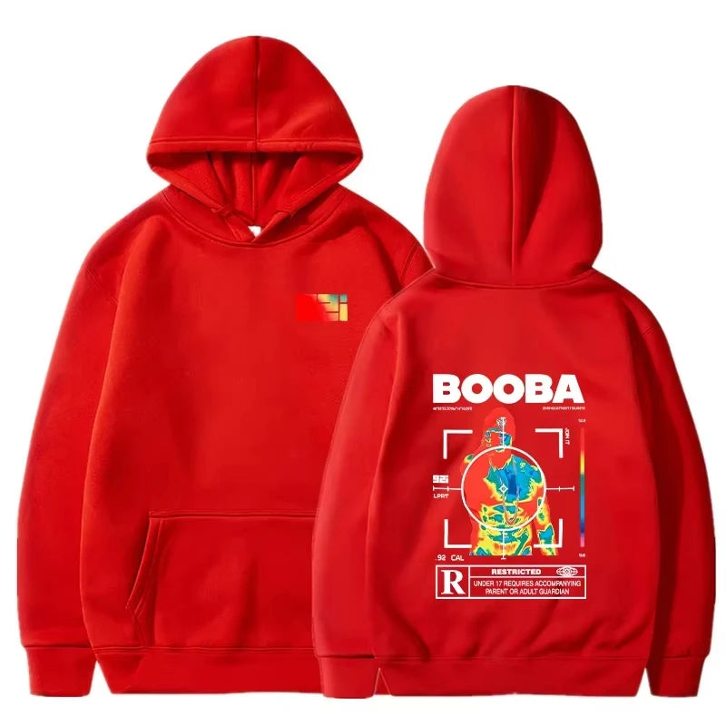 Graphic-Print Long-Sleeve Knit Pullover Hoodie
