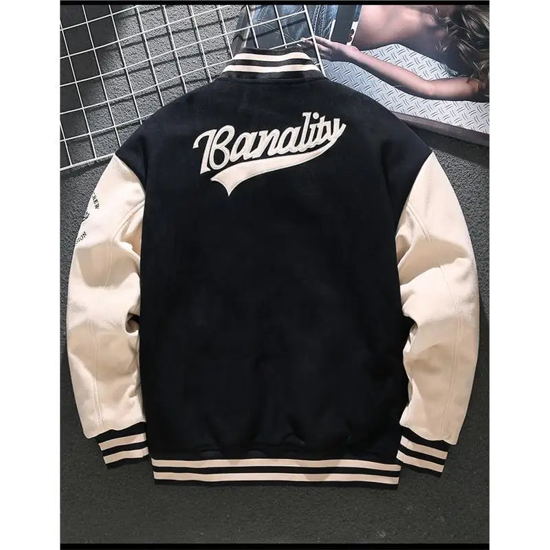 Long Sleeve Casual Streetwear Jacket with Front Closure and Pockets