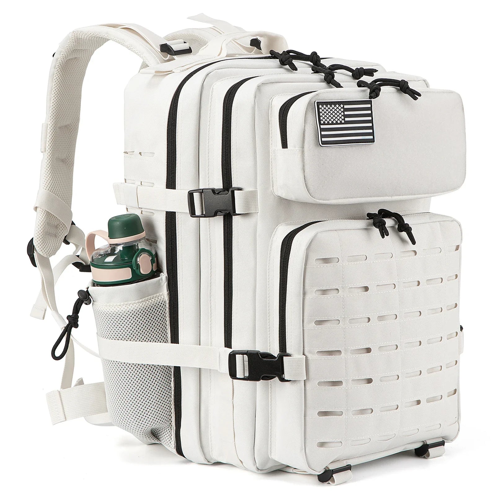 Tactical Backpack with Front Webbing and Separate Size-Labelled Colour Options