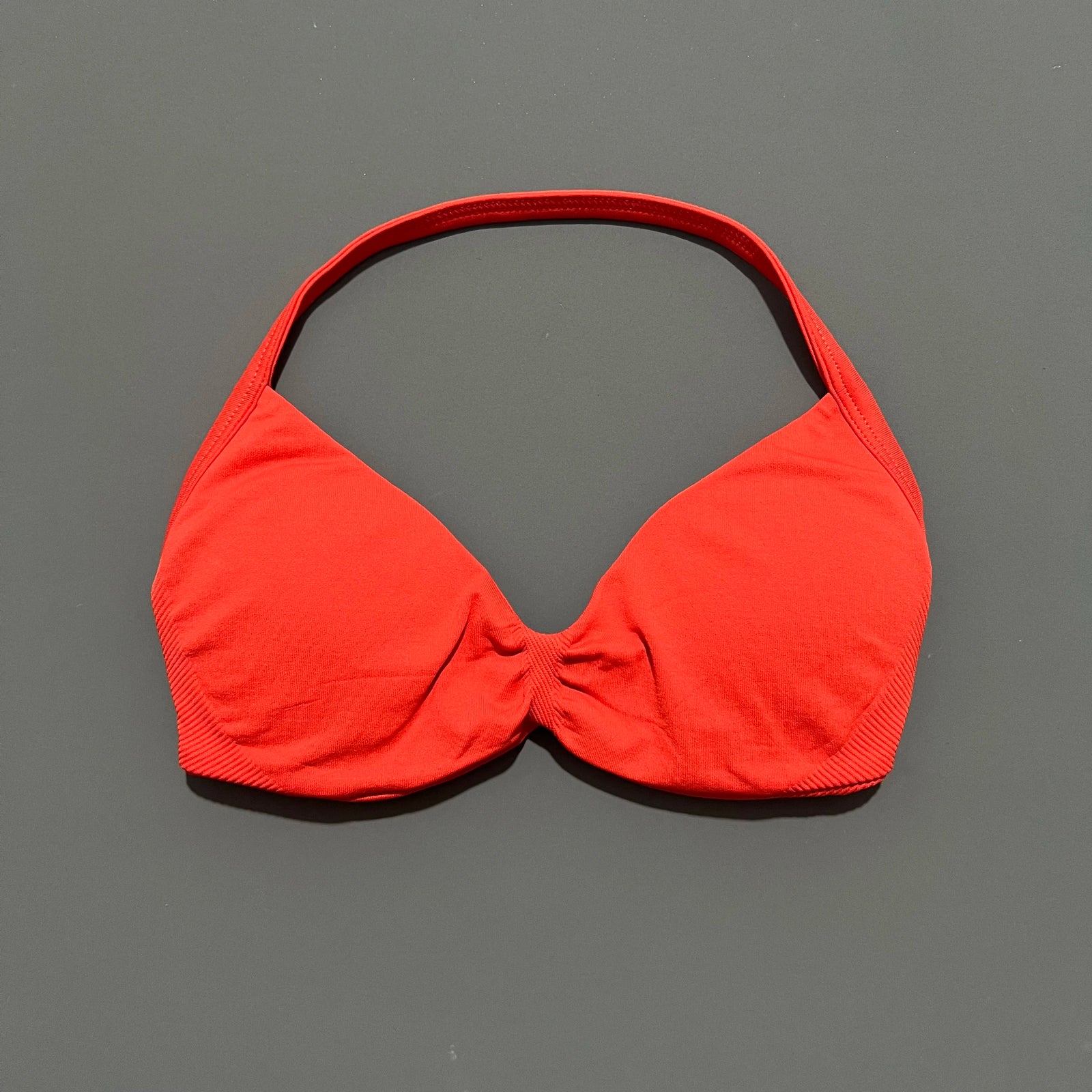 Women's Ruched Halter Neck Sports Bra