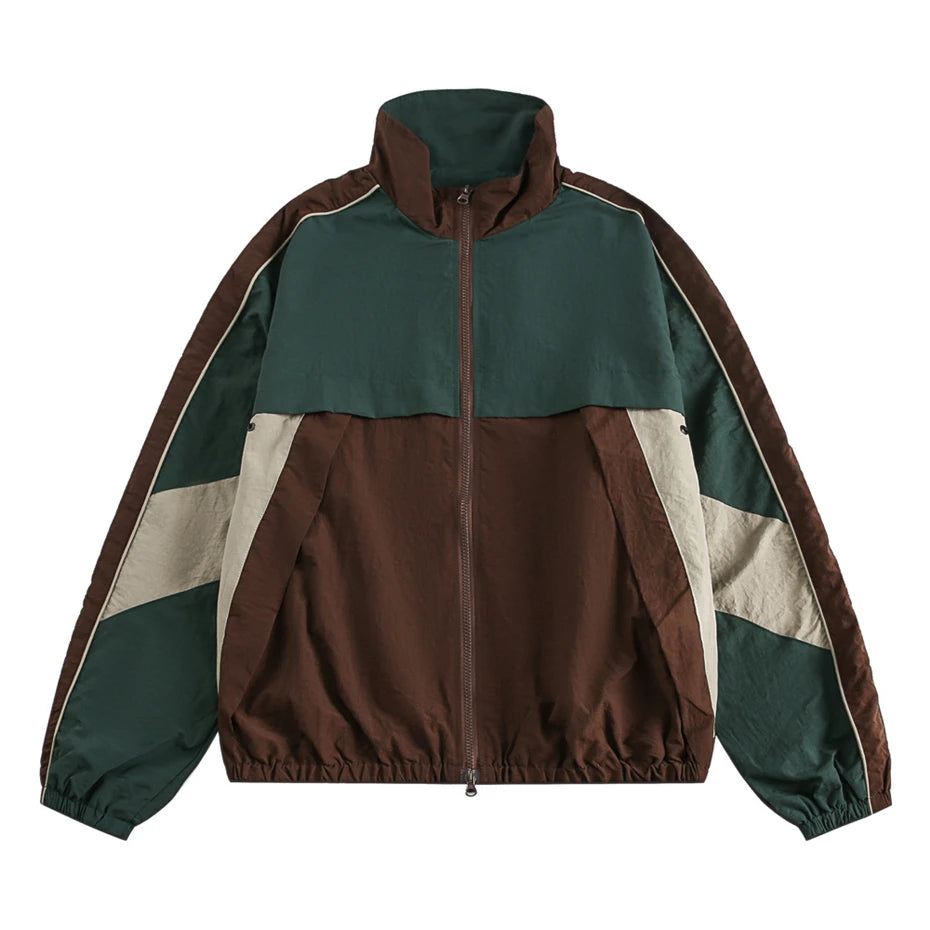 Color Block Long Sleeve Casual Streetwear Racing Style Jacket