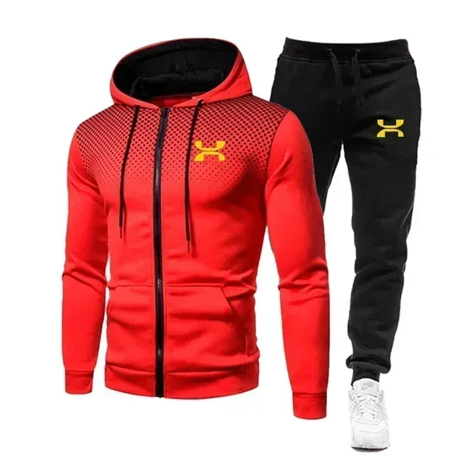 Long Sleeve Sports Sweatshirt and Jogger Pants Tracksuit Set