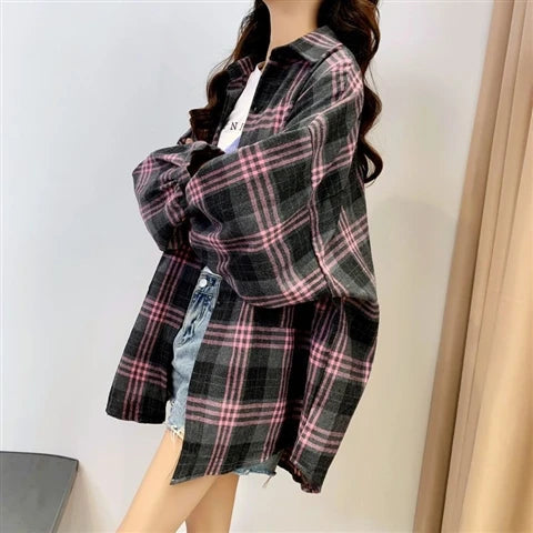 Women's Checked Long Sleeve Shirt