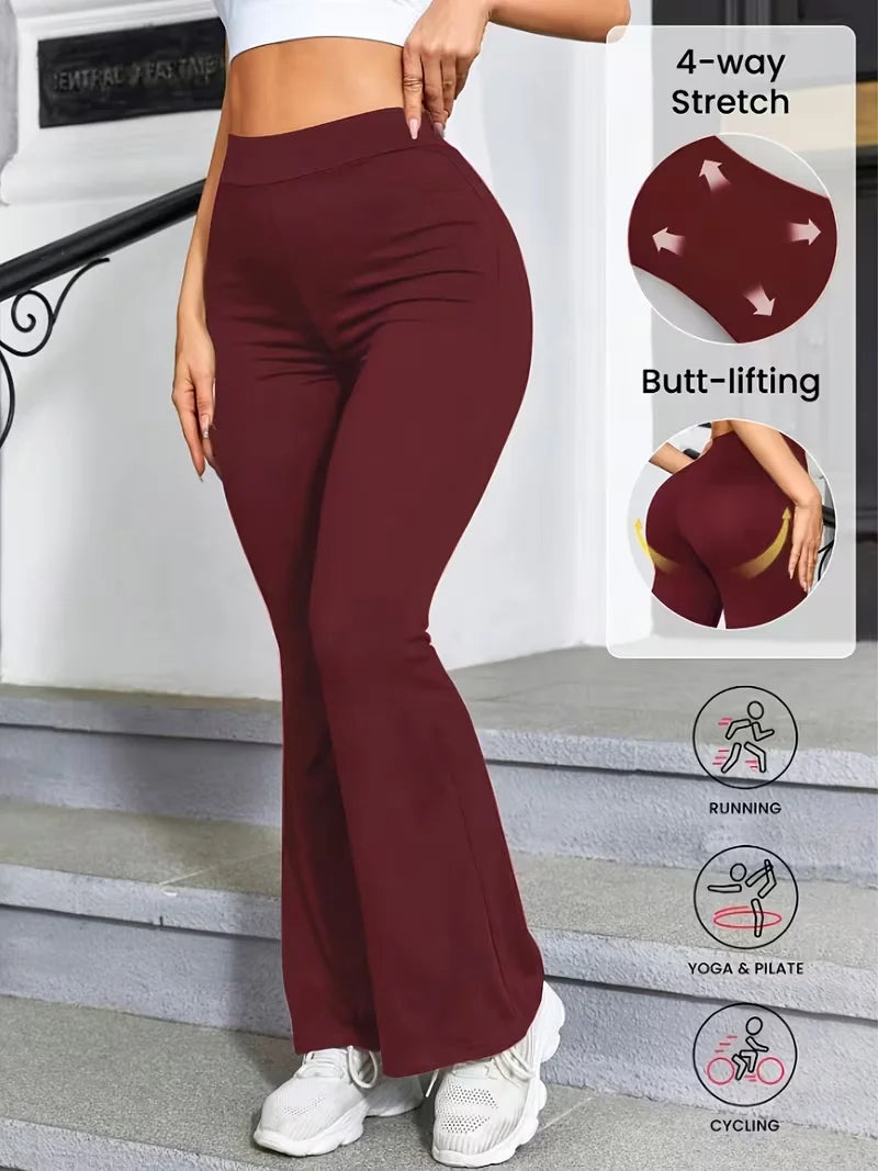 Women's High Waist Flared Leggings For Workout Outfits