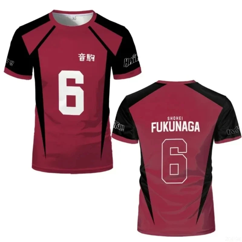 Nekoma Number Volleyball Short Sleeve T-shirt For Sports Outfits