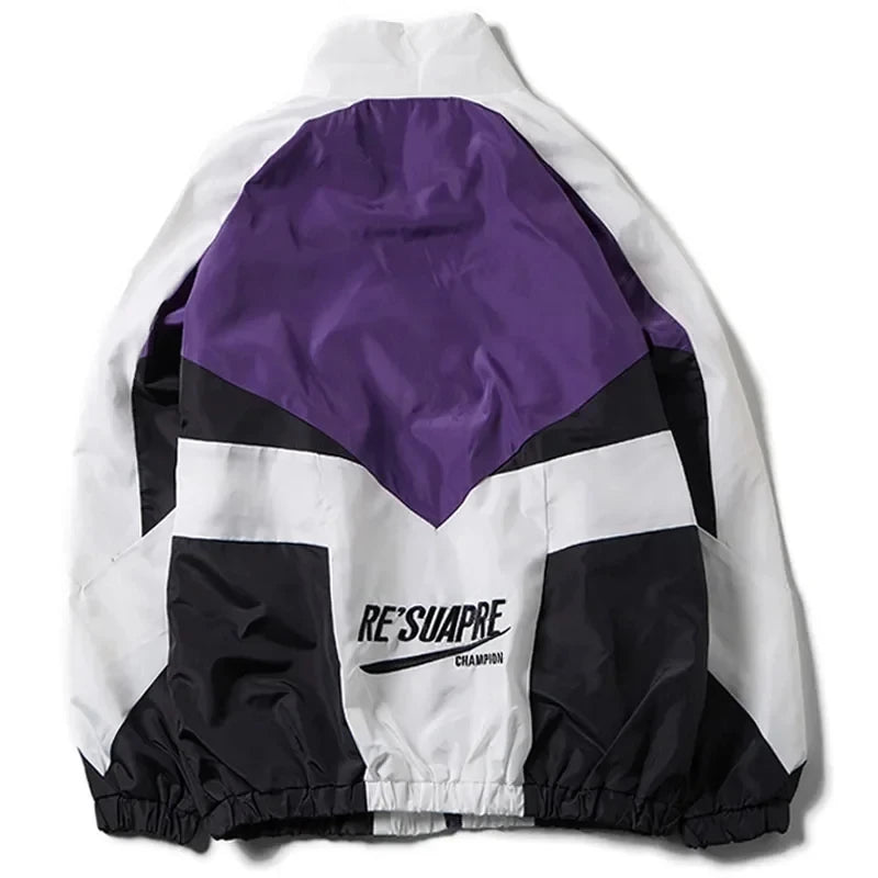 Color Block Long Sleeve Casual Streetwear Racing Style Jacket