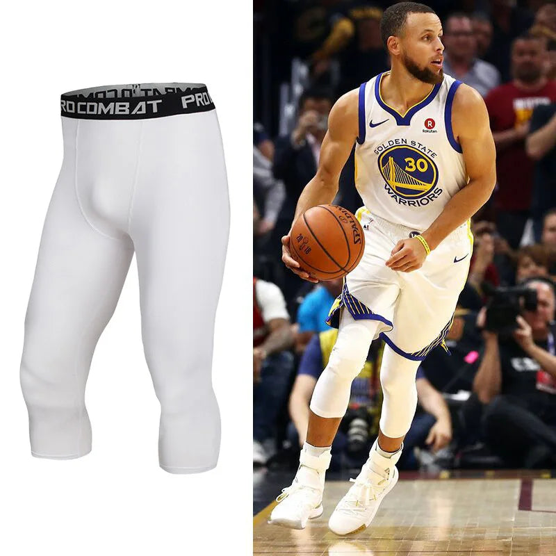 Men's Cropped Fitted Training Leggings For Everyday Wear