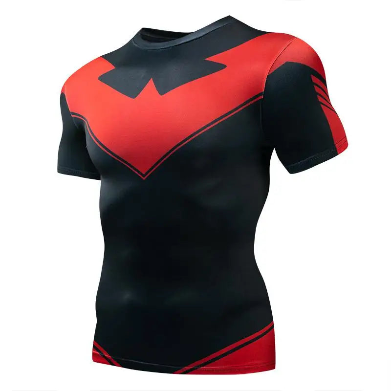 Fitted Sports Compression Shirt with Original Sleeve Style Options