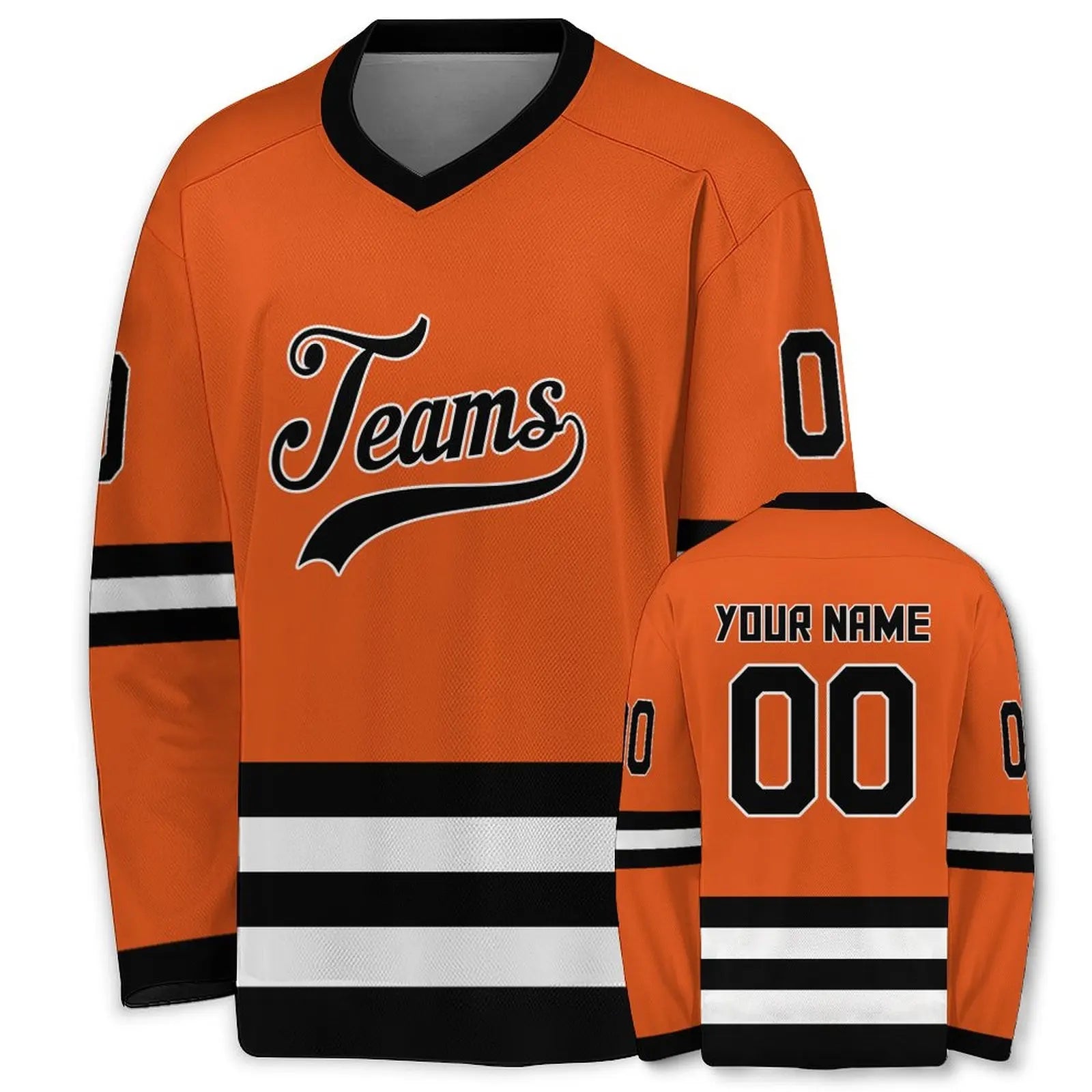 Striped Number Design Long Sleeve Jersey For Sports Outfits