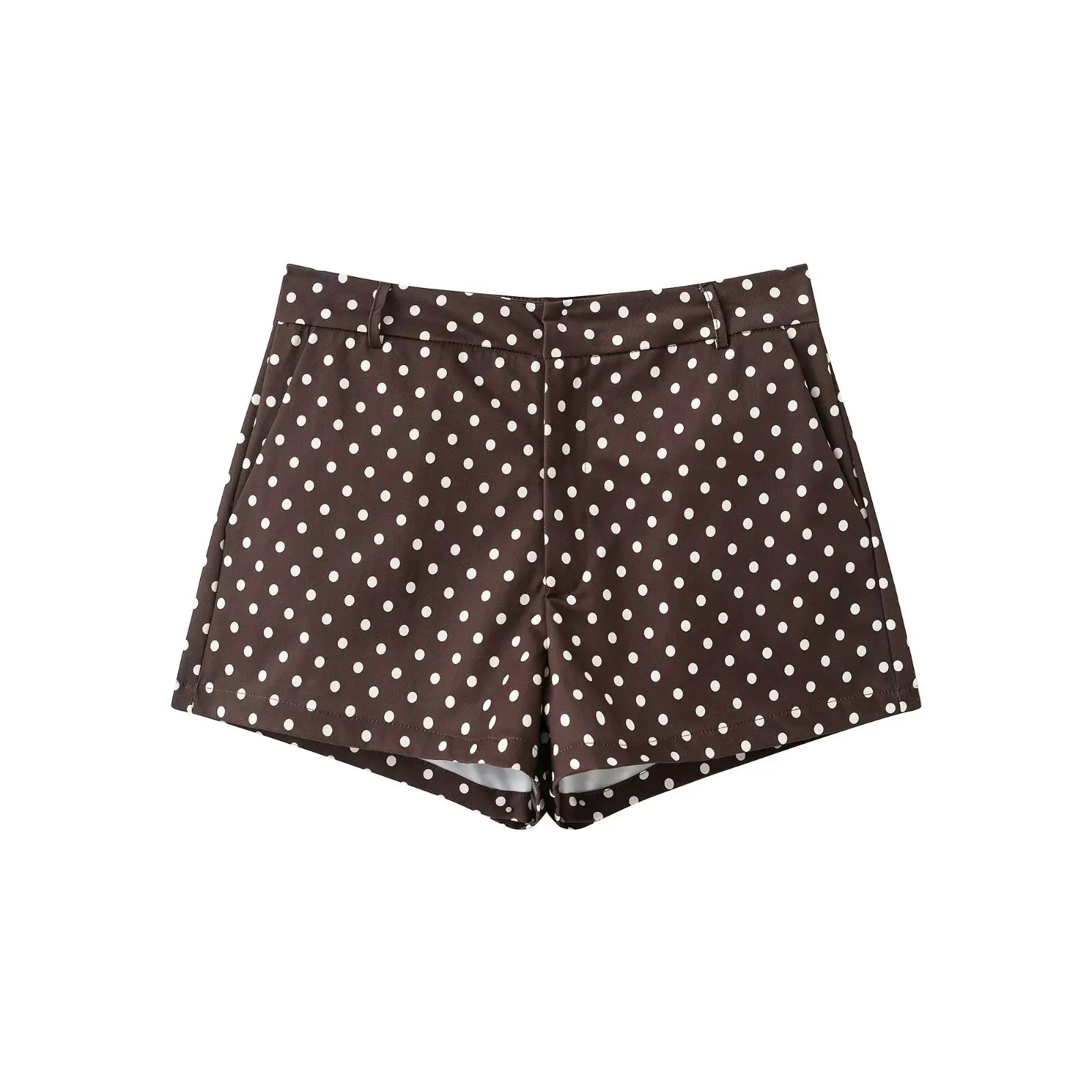 Women's Polka-Dot High-Neck Zip-Front Jacket