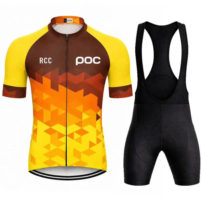 Men's Short Sleeve Cycling Jersey Set for Summer Road Bike Riding