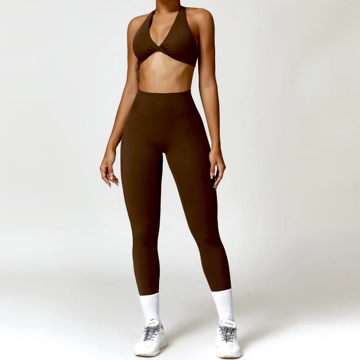 Women's Halter Bra And Variable Bottoms Yoga Set