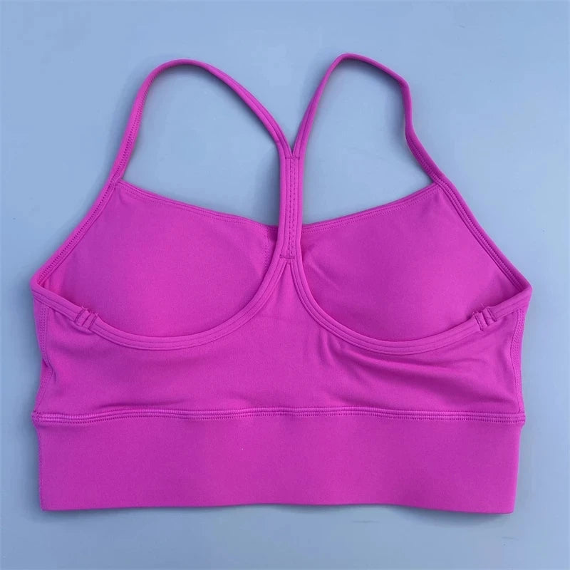 Women's Thin Strap Scoop Neck Sports Bra
