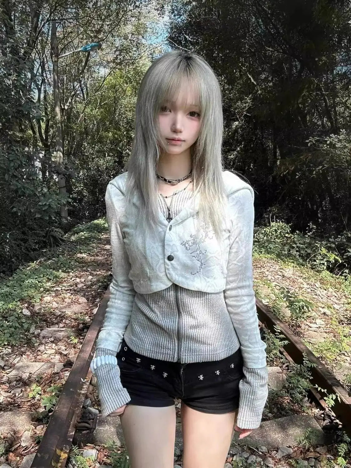 Fluffy Trim Long Sleeve Full Zip Casual Hoodie
