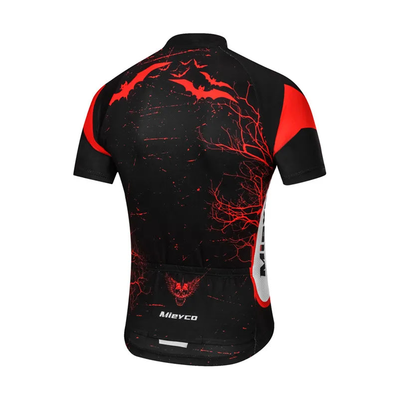 Men Short Sleeve Cycling Jersey Quick Dry Breathable Summer Road Bike Shirt